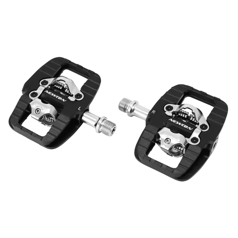 로드-그래블 올라운드 SPD 페달 Newton 블랙 Shimano 타입 클리트 포함 (페어) 92x92x34 mm