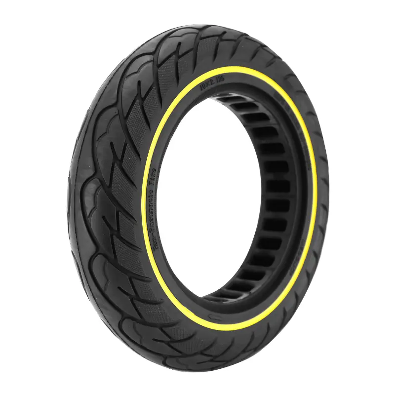 SELECTION P2R キックスクーター用ソリッドタイヤ 10 x 2.125 ブラック 蛍光イエローストライプ