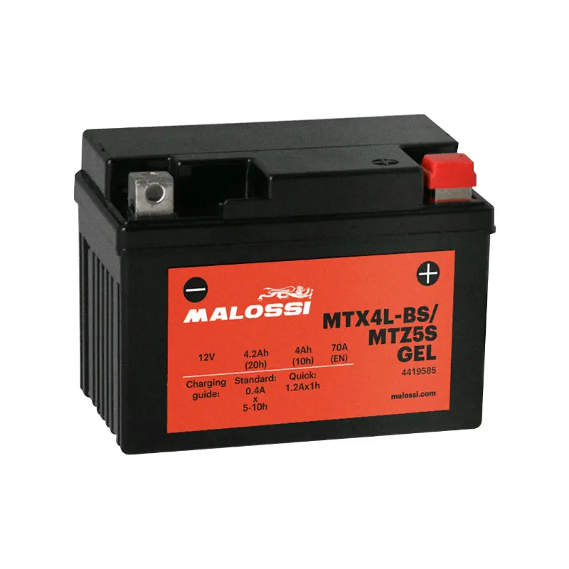マロッシ 12V 5Ah MTX4L-BS MTZ5S メンテナンスフリー ゲルバッテリー 即使用可能 (lg113xl70xh85mm) (同等品 YT4A-3 - sla - gel) (工場活性済-fa)