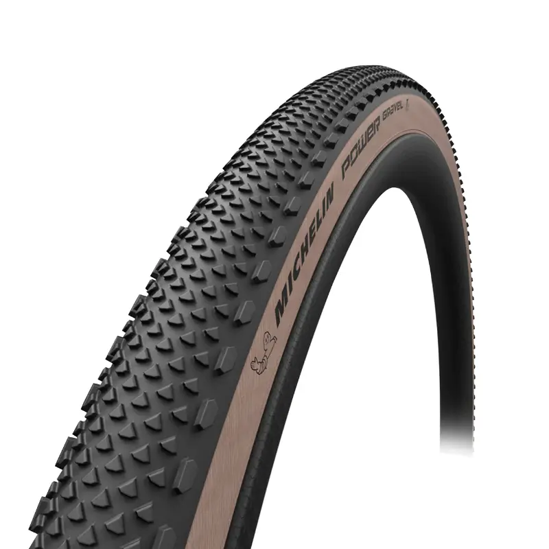 Gravel Reifen 700 x 35 Michelin power gravel schwarz Flanke beige tubeless ready TS (35-622)