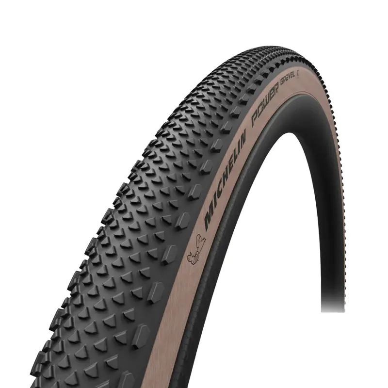 Pneu gravel 700 x 40 Michelin power gravel noir flanc beige tubeless ready TS (40-622)