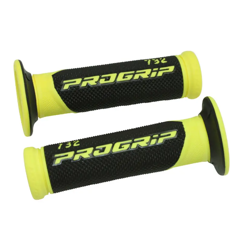 Накладка на руль Progrip 732 двухкомпонентная флуоресцентный дизайн желто-черный closed end 125 мм (пара) — вид 3