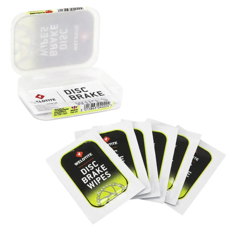Lingettes nettoyant dégraissant disque de frein Weldtite - boîte de 6
