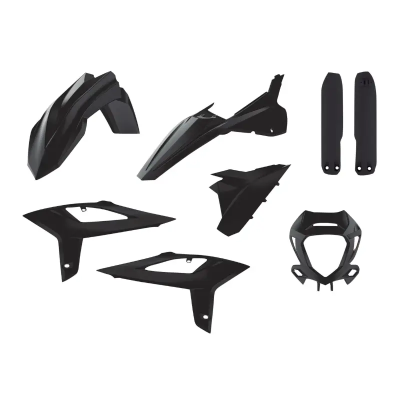 Komplettverkleidung Polisport Beta RR 125 250 350 390 400 480 2T 4T 2020-2022 schwarz — Ansicht 4
