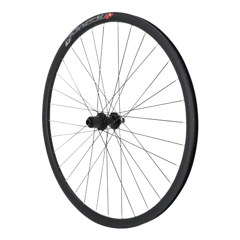 Roue gravel route disque 700 Pulse 19 arrière moyeu Shimano RS470 Centerlock noir cassette 12-11-10V tubeless ready axe traversant 12-142 jante 19C 32 rayons acier