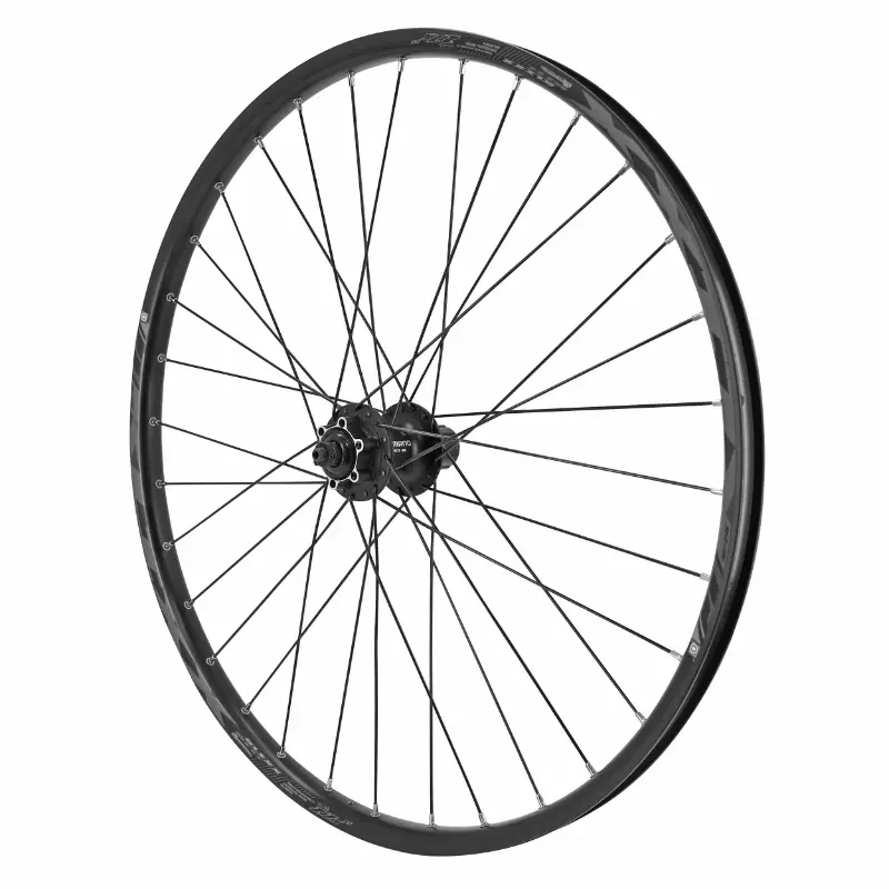 Roue VTT disque blocage 27.5" klixx tubeless ready arriere noir moyeu shimano M475 11-10-9-8V disque 6 trous rayons renforces en 2.2MM pour vae - jante 23C 32 rayons all mountain