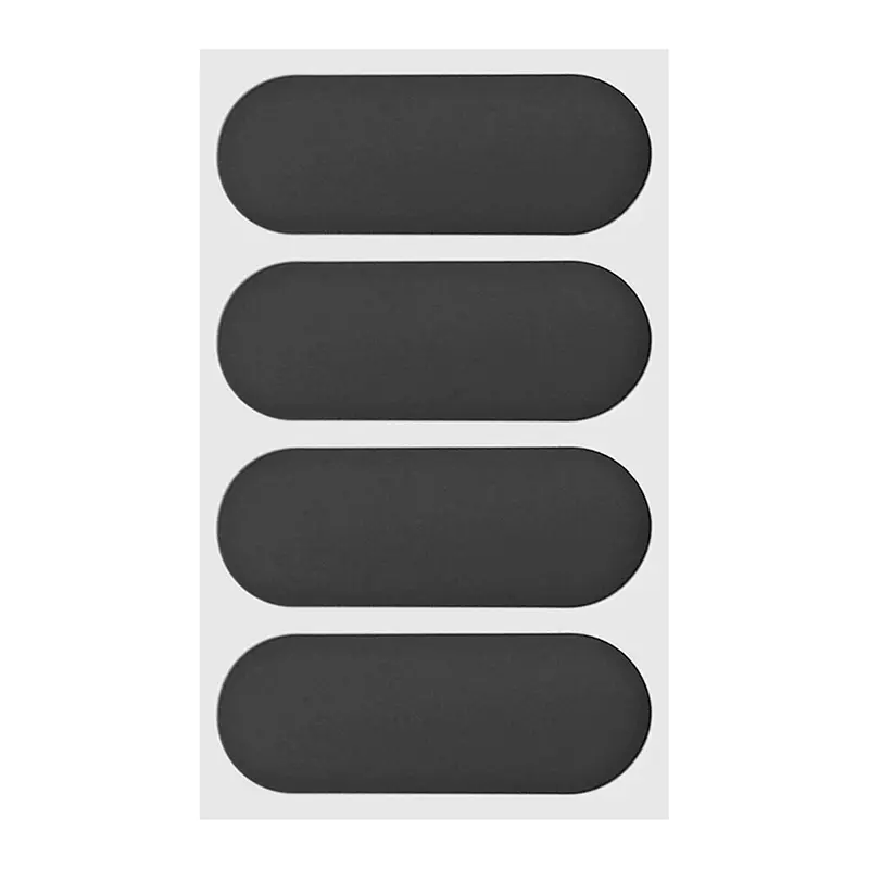 Autocollants réfléchissants casque noir P2R (lot de 4)