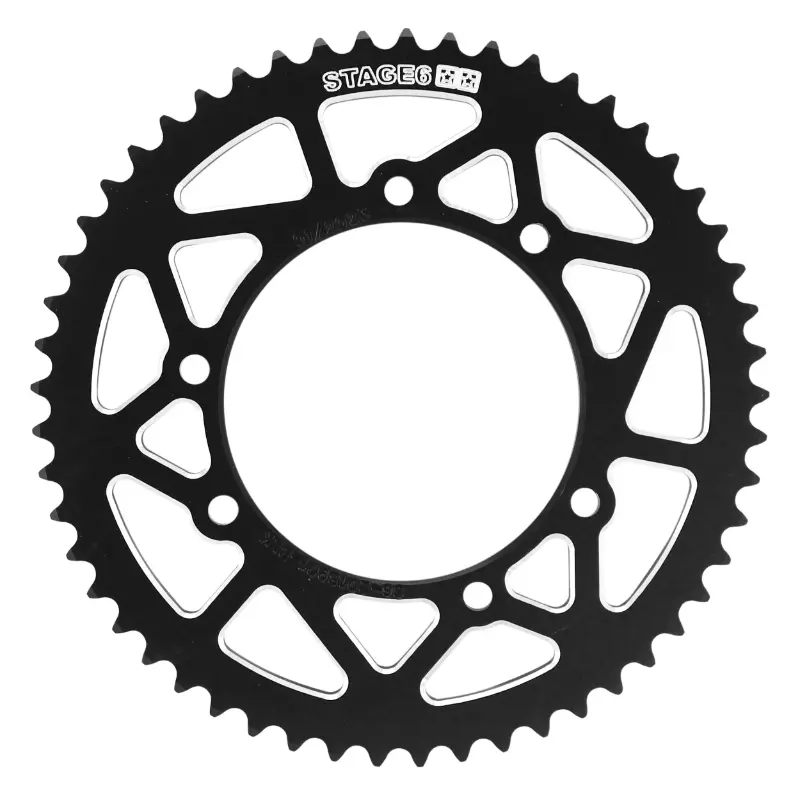 Kettenrad 420 53 DTS Aluminium CNC schwarz Stage 6 - Aprilia 50 RX / Derbi 50 Senda X-Race / Rieju 50 MRT