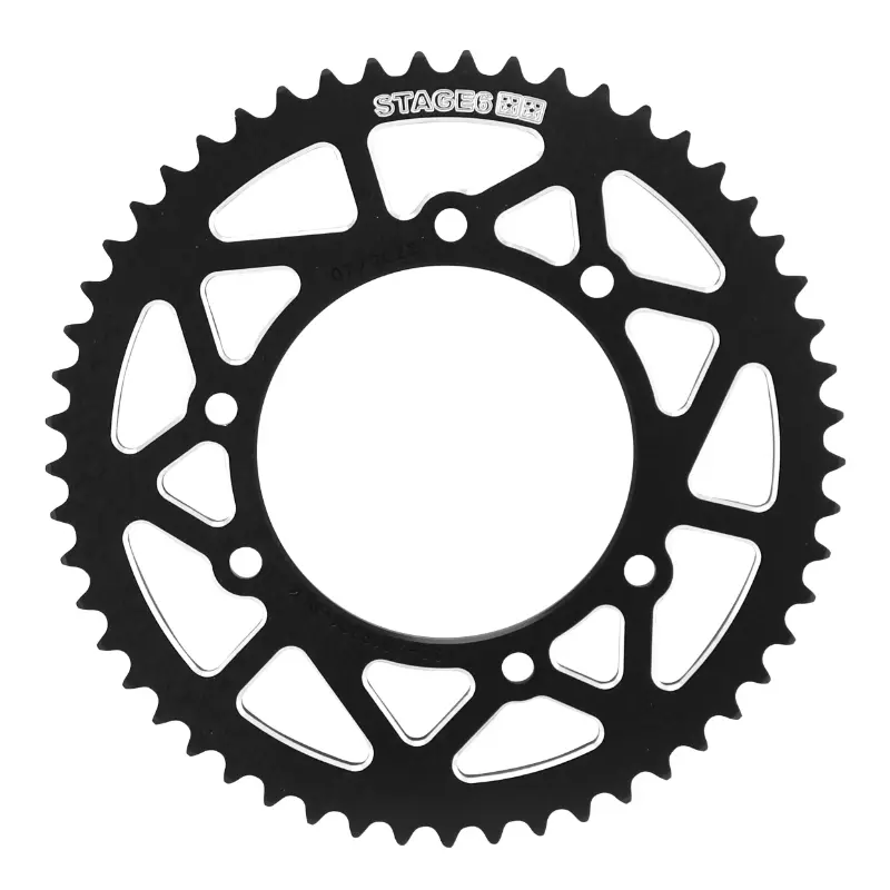 Kettenrad 50 mit Getriebe adaptiv Derbi 50 Senda DRD, DRD Pro 420 53 DTS Alu CNC schwarz (102-124.5-8.5) Stage 6