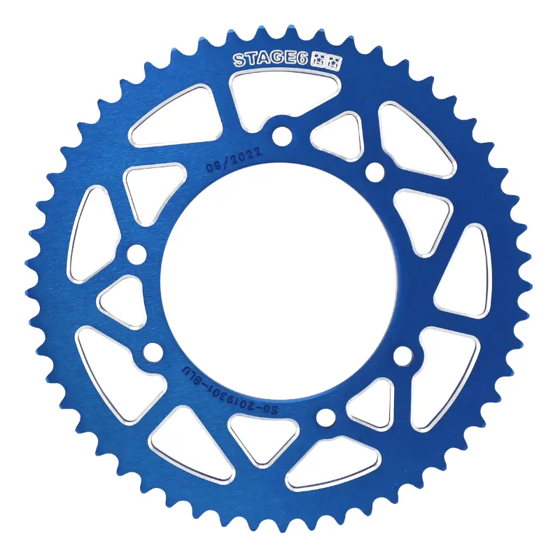 Kettenrad 50 an Getriebe adaptierbar Derbi 50 Senda DRD/DRD Pro 420 53 DTS Alu CNC blau (102-124.5-8.5) Stage 6