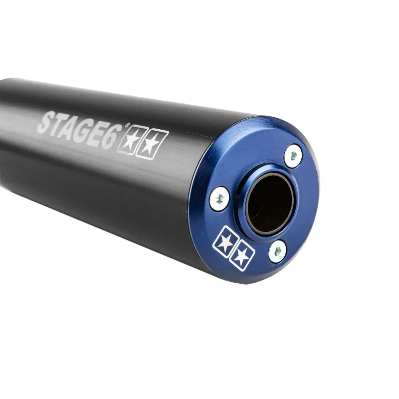 Výfuk Stage 6 alu průměr 60 MM černo-modrý levý — pohled 3