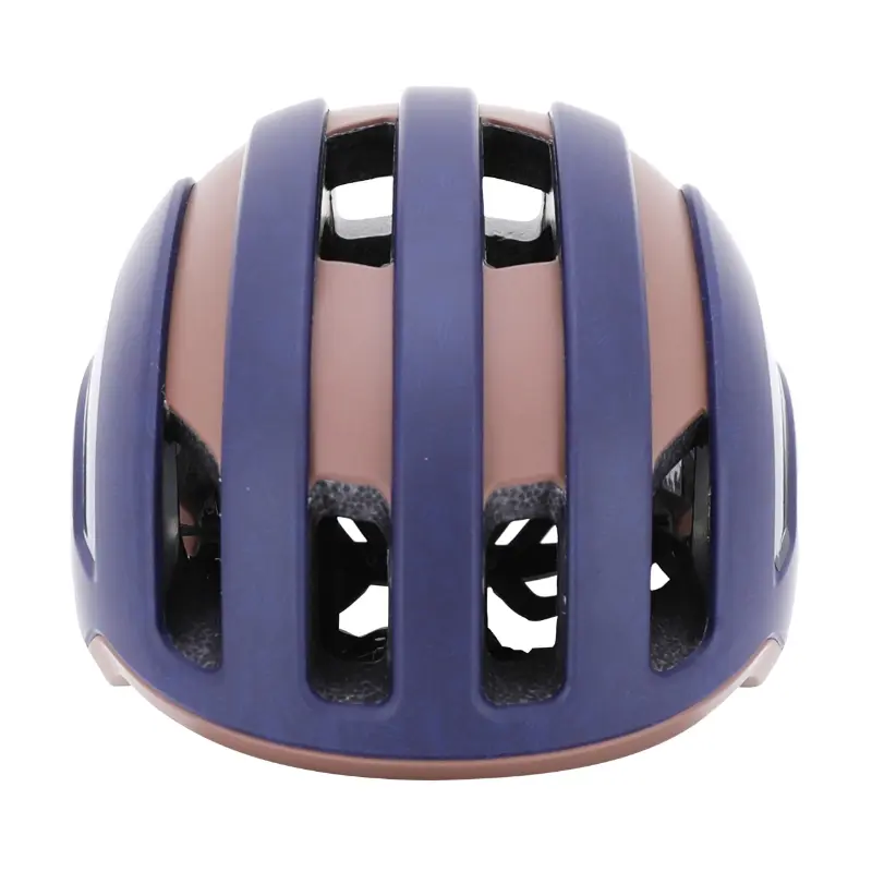 Fahrradhelm Erwachsene Auvray urban safe marineblau-braun doppelt in-mold mit integrierter USB-Beleuchtung Größe 56-59 — Ansicht 2