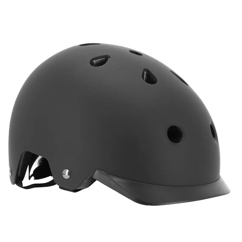Fahrradhelm für Erwachsene Auvray Urban schwarz mit integrierter Beleuchtung Größe 58-61