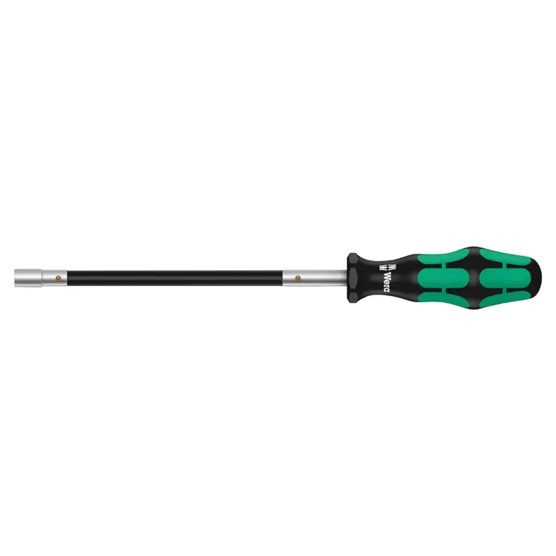 Tournevis à tête flexible Wera 391 6 pans diamètre 7 mm noir-vert