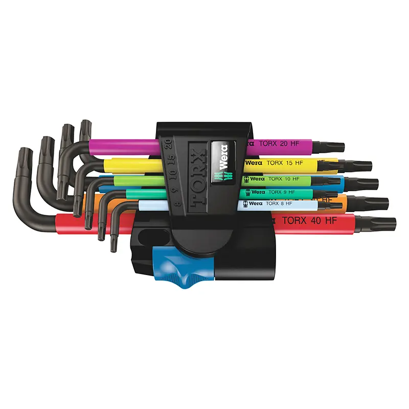 مفاتيح Torx ذكر منحنية Wera 967 TX BlackLaser - طقم 9 قطع