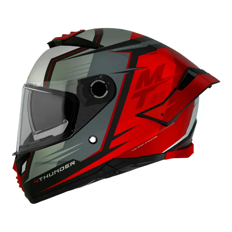 Casco integral MT Helmets Thunder 4 SV Pental B5 gris-rojo mate XS — vista 2