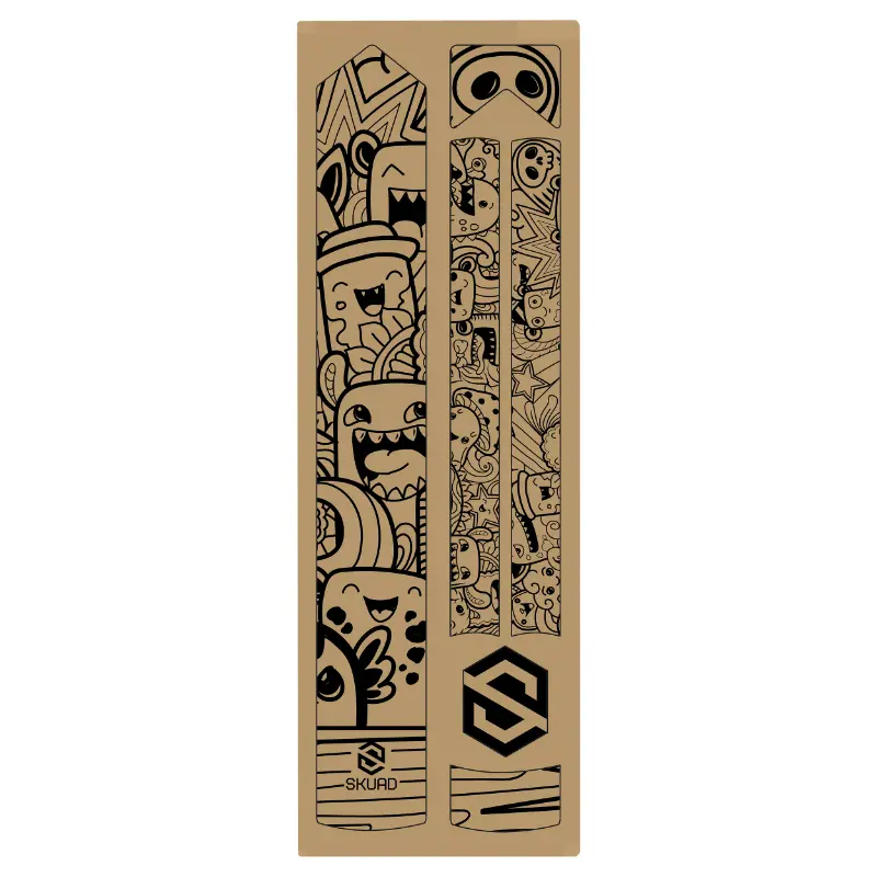 Autocollant de protection cadre vélo Sélection P2R modèle Comics noir (3M)