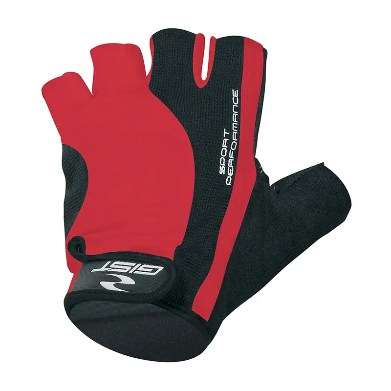 Fahrradhandschuhe kurz Gist Pro rot M mit Klettverschluss -5515