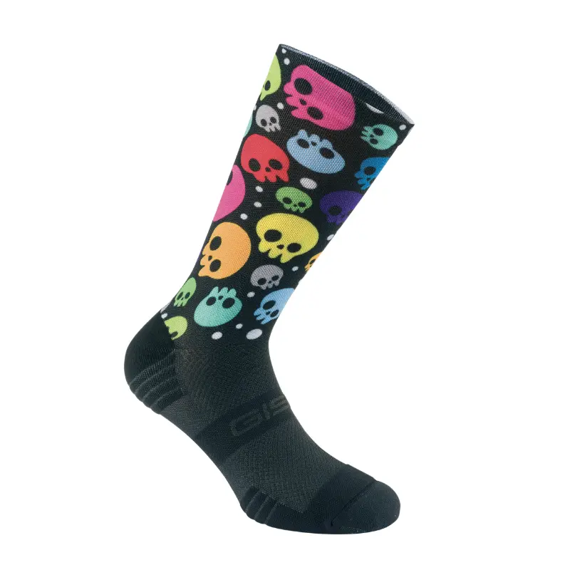 Chaussettes été Gist range noir skull design multicolor 43-47 écologique hauteur 22 cm (paire)