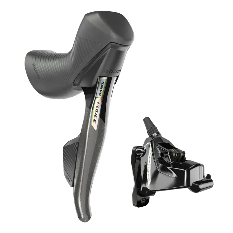 روڈ ڈسک بریک ہائیڈرولک SRAM Force e-tap AXS 12V دائیں - لیور-شifter ایٹریئر اور ہوز اسمبلڈ 1700 mm کے ساتھ