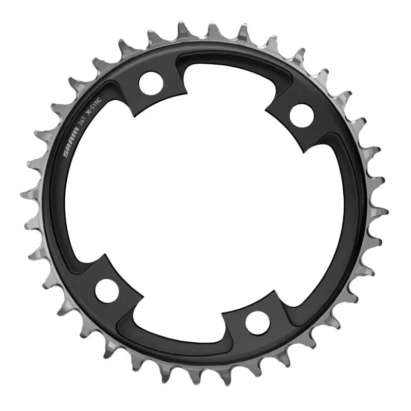 Road - Gravel Direct Mount Chainring for Sram Origin 38DTS Mono X-Sync Red - Force AXS Alu Black 12V.