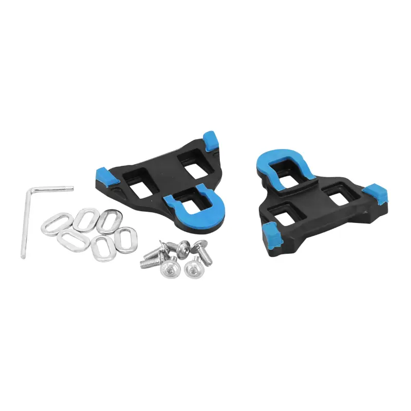 Cale pédale P2R compatible Shimano SPD-SL mobile 2° noir bleu paire