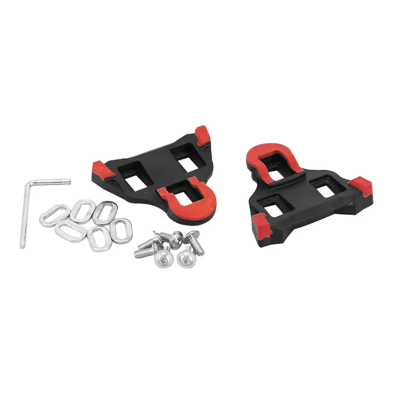 P2R Pedalplatte kompatibel Shimano Road SPD-SL fest 0° schwarz-rot (Paar)