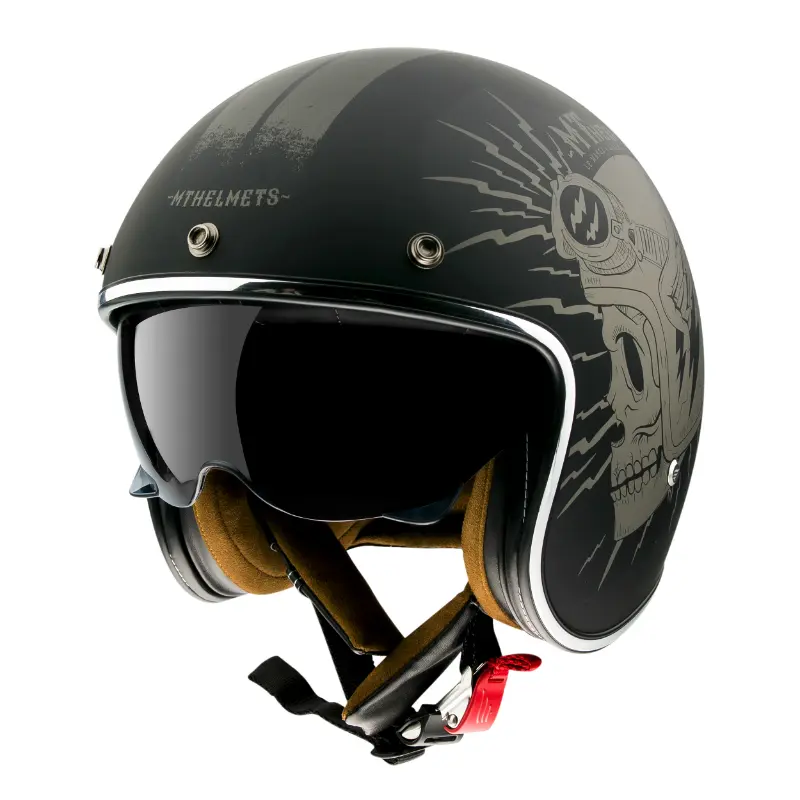 Шлем тип Jet MT Helmets Le Mans 2 SV Diler A2 черен матов XS прозрачен щит