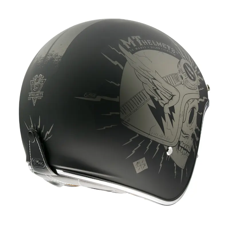 MT Helmets Le Mans 2 SV Diler A2 Jet Helmet matte black XS clear visor — view 3