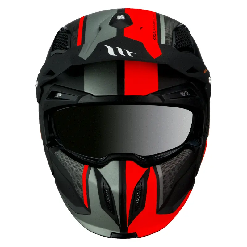 Helm MT HELMETS Streetfighter SV S Twin C5 matt schwarz-rot M ECE 22.06 — Ansicht 3