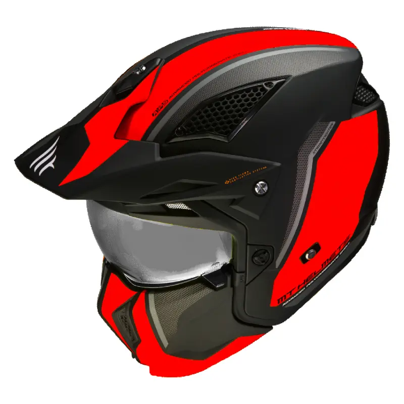 Helm MT HELMETS Streetfighter SV S Twin C5 matt schwarz-rot M ECE 22.06 — Ansicht 5