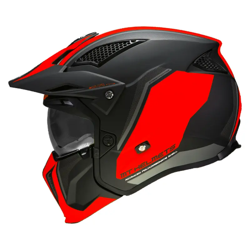 Helm MT HELMETS Streetfighter SV S Twin C5 matt schwarz-rot M ECE 22.06 — Ansicht 6