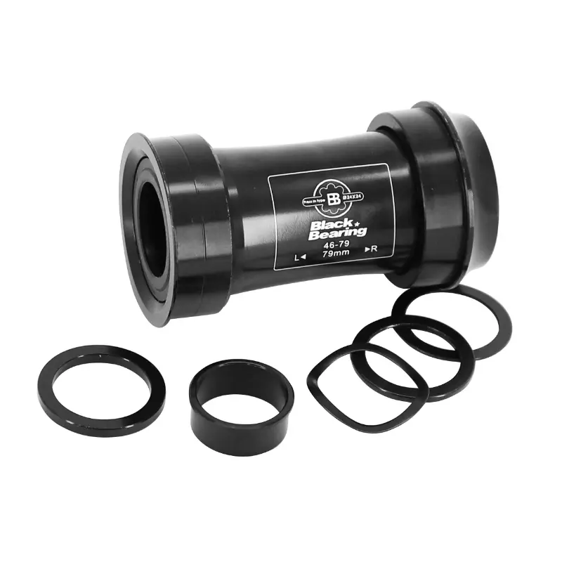 Cuvette intégrée boîtier VTT-route à emboîter Black Bearing roulement supérieur B5 boîte 79 mm diam 46 axe 24 mm et 24-22 mm adaptateur GXP