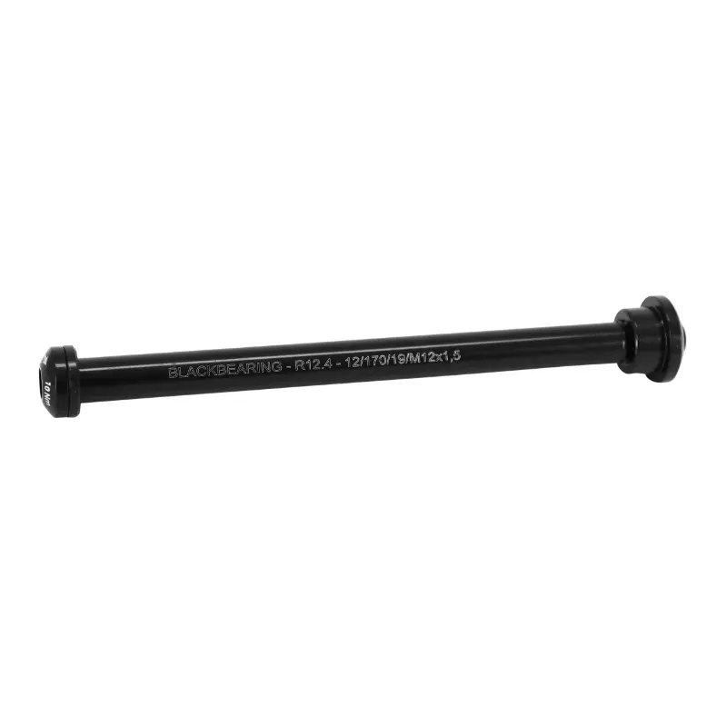 Rear wheel axle Black Bearing M12 x 1.5 mm black 170 mm