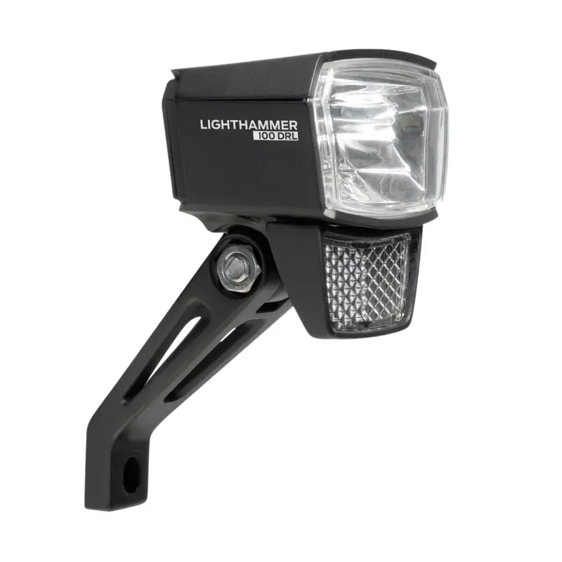 Fahrradbeleuchtung Pedelec - E-Bike Front an Gabel Trelock LS890 6-12V 100 lux schwarz - Sichtweite 100M und sichtbar auf 5KM