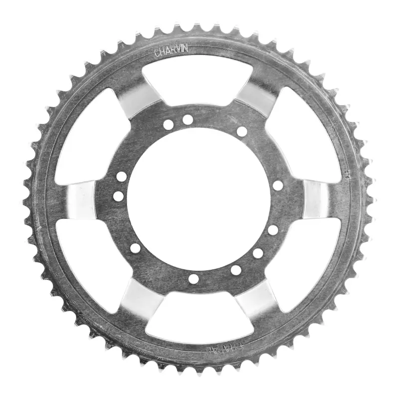 Couronne adaptable Peugeot 103 roue rayons 56 DTS alésage 94 mm 11 trous argent