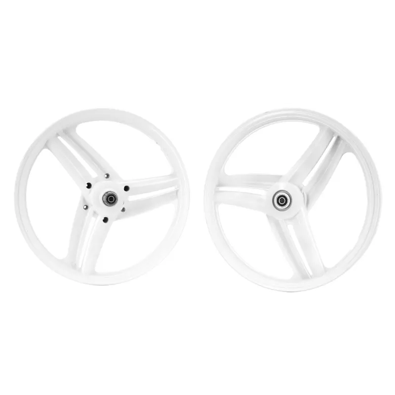 Jante roue cyclo 17" type Grimeca pour Peugeot 103 SP MVL blanc (paire)