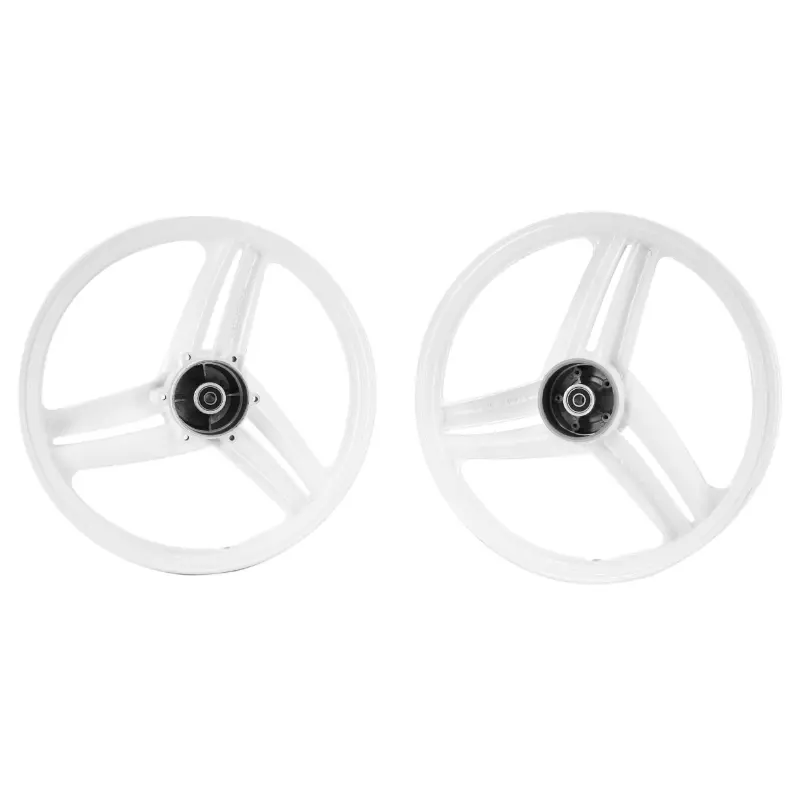 Peugeot 103 SP MVL için Grimeca tipi 17" beyaz bisiklet jantı (çift) — 2. görünüm