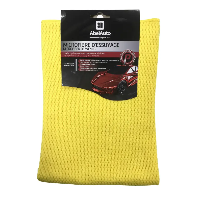 Microfibre d'essuyage Abel Auto 60 x 60 cm - Gamme professionnelle