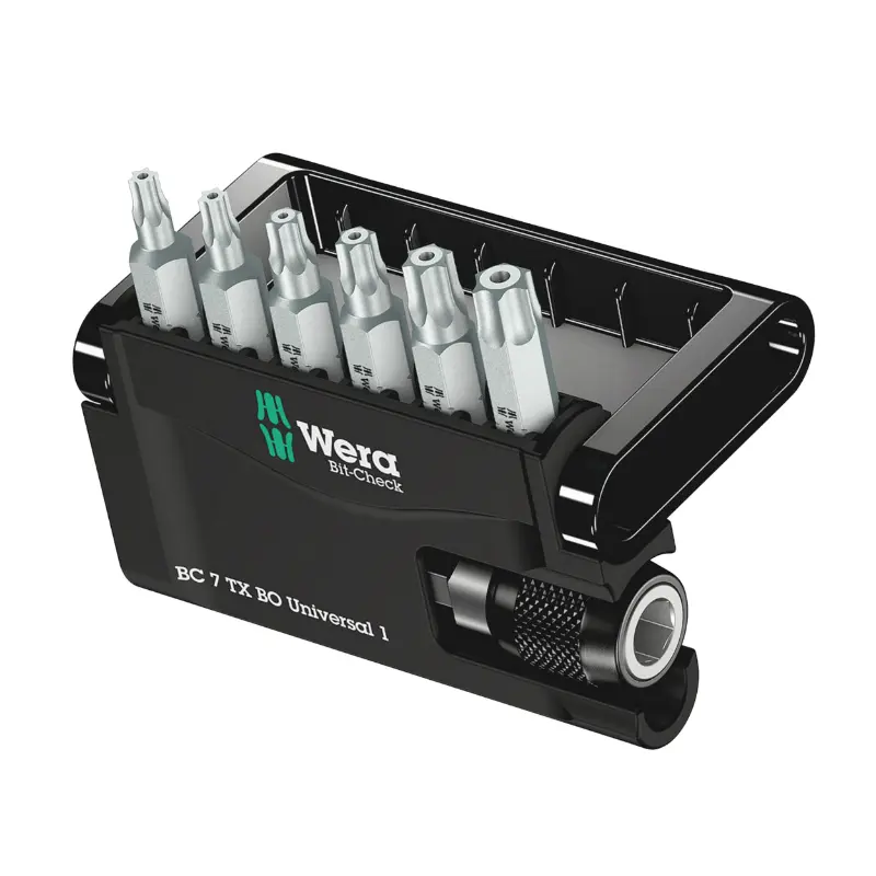 Coffret d'embouts Wera Bit Check 7 Torx TX - 7 pièces