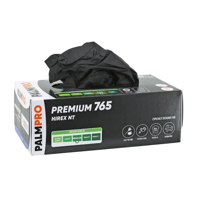 Premium nitril atölye eldiveni 765 siyah T8 M 100'lük kutu SELECTION P2R — 3. görünüm