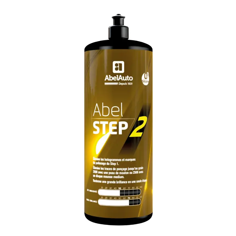 Vernis carrosserie Abel Auto Step 2 1L abrasivité 50, brillance 70