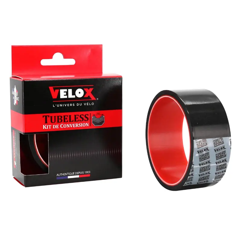 Fond de jante adhésif conversion VTT tubeless Velox 37 mm largeur 35 C rouleau 10 m