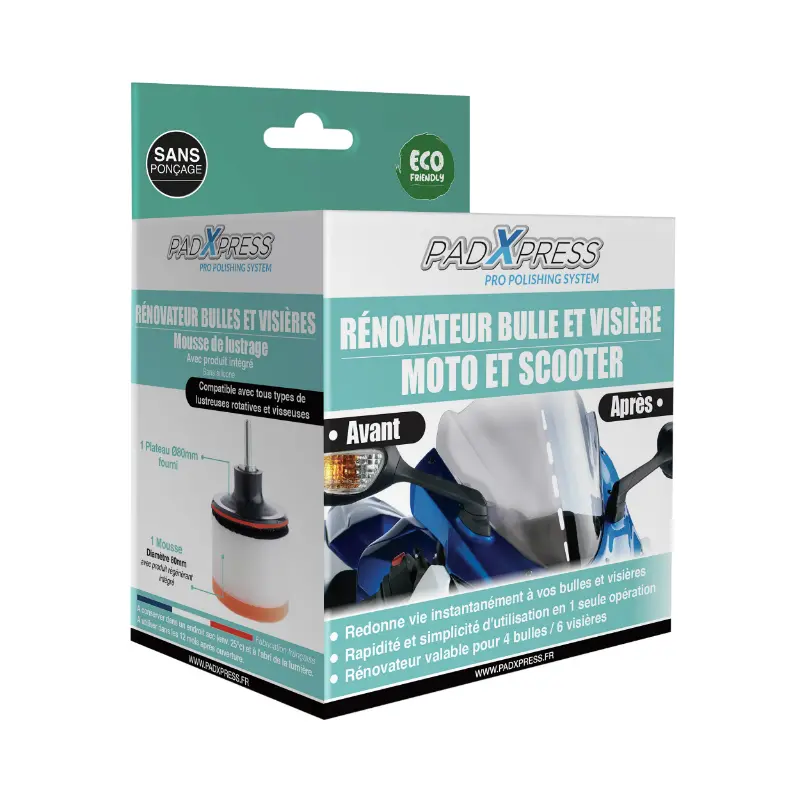 Rénovateur bulle et visière Mecacyl Padxpress avec plateau 80 mm