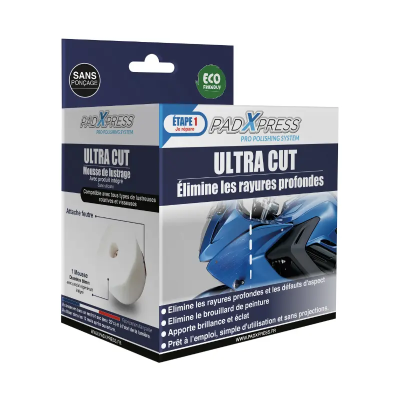 Efface rayure moto Mecacyl Padxpress Ultra Cut anti-rayure