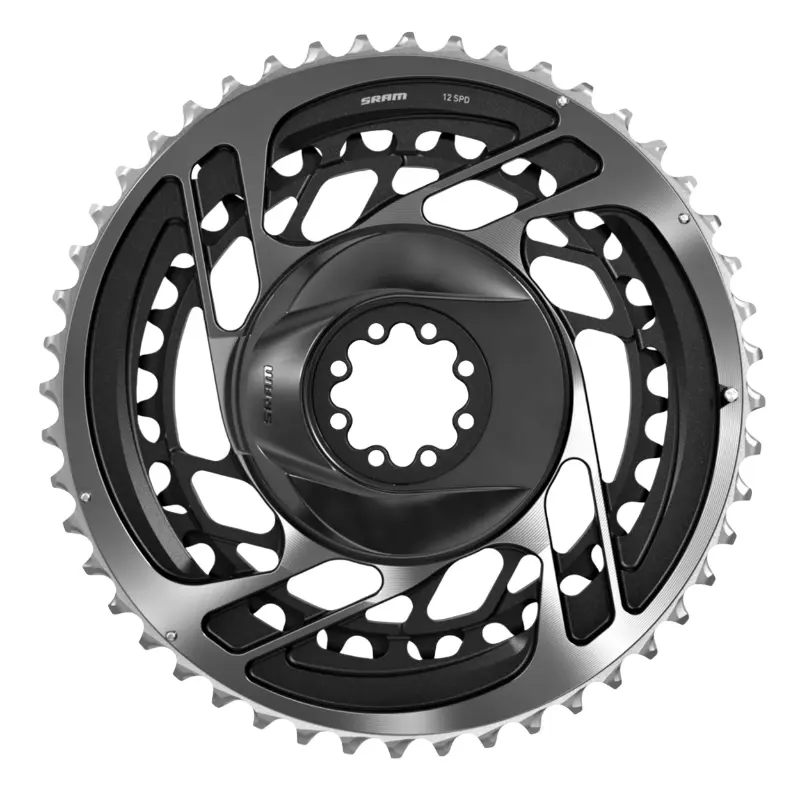 Renn-Kettenblatt Direct Mount SRAM 48-35 DTS Innen + Außen rot 2X12V Alu schwarz