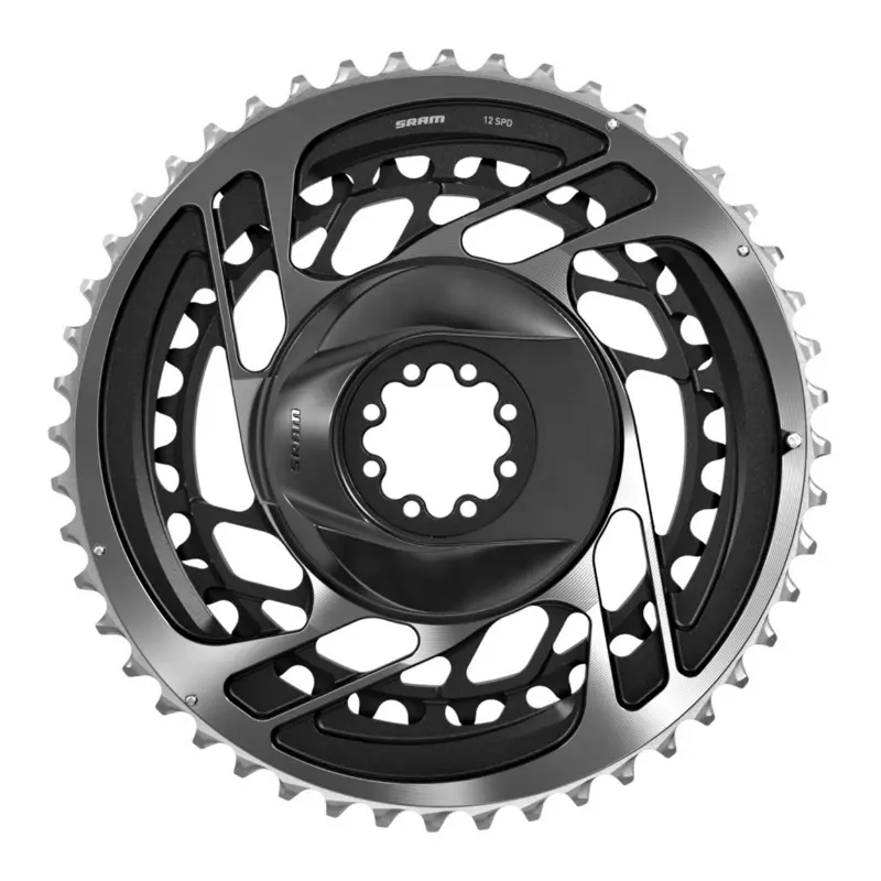 Plateau route direct mount SRAM 50-37 DTS intérieur extérieur Red 2x12V alu noir