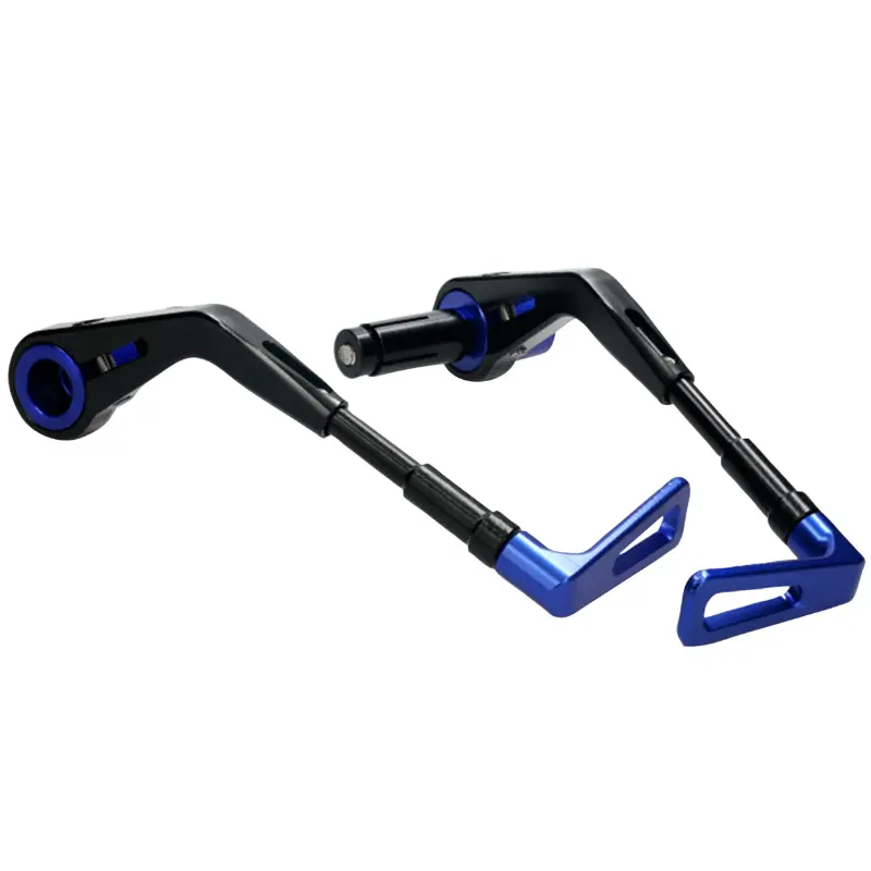 Protection levier de frein VOCA RACING CNC alu noir-bleu diam intérieur guidon 14 MM longueur réglable 130-148 MM (paire)