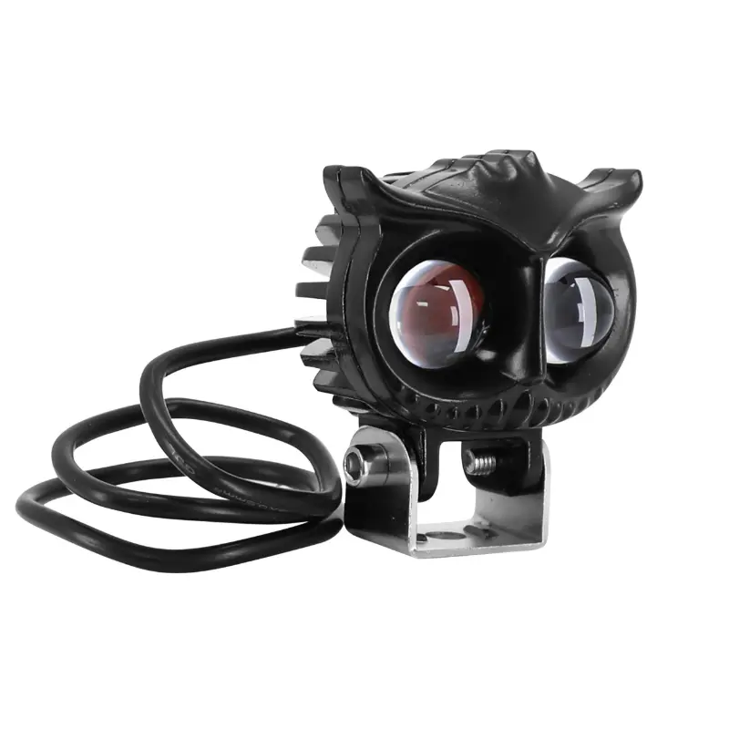 Feu d'éclairage additionnel LED orientable double optique diamètre 67 mm aluminium noir P2R