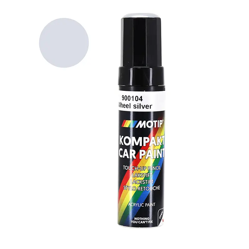 Stylo de retouche peinture Motip argent pour jante 12 ML